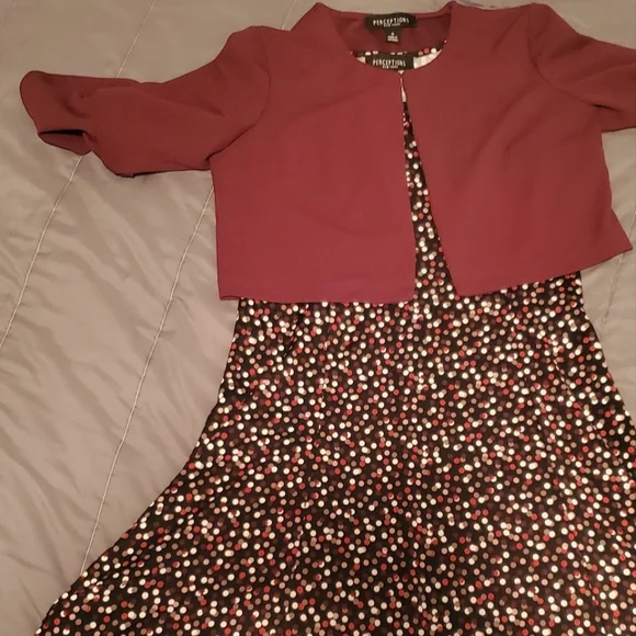 2 piece Perceptions New York dress and jacket set